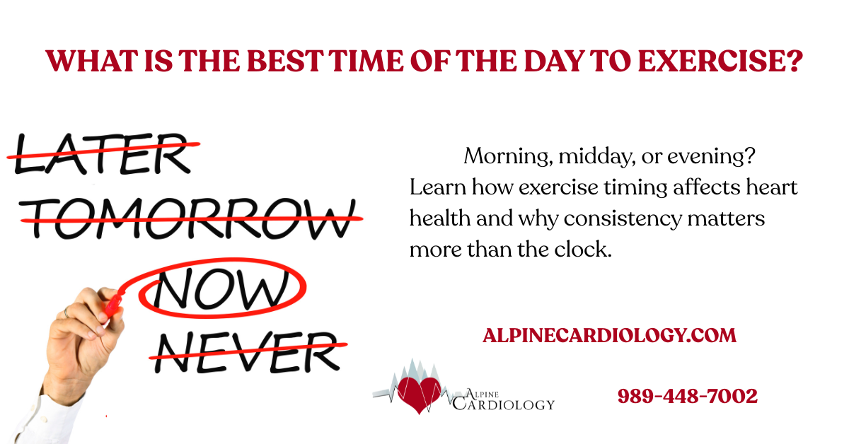 Morning, midday, or evening? Learn how exercise timing affects heart health and why consistency matters more than the clock.